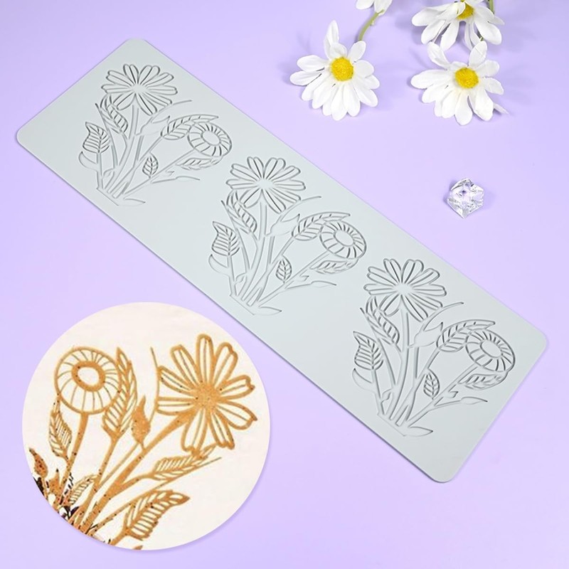Flower Silicone Cake Lace Mold Cake Decorating Tool Border Decoration Lace Mo... gallery