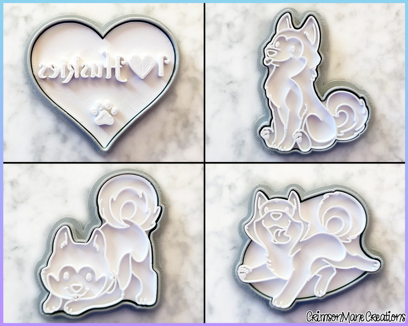 Husky Dog Cookie Cutter Set Siberian Huskies Biscuit Baking Supply Fondant Tool gallery