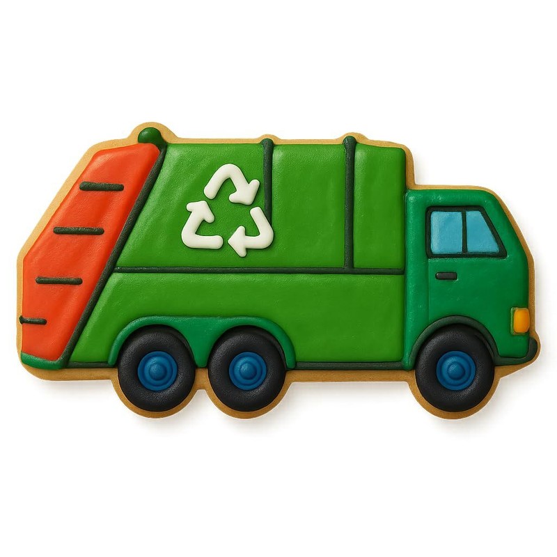 Garbage Truck Cookie Cutter & Stamp Set - 4.25 Inch (Random Color) gallery