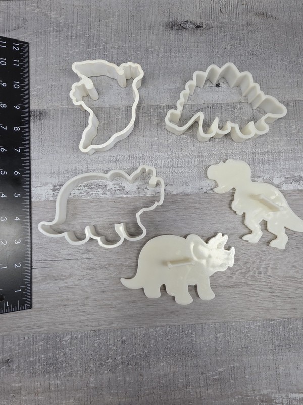Dinosaurs Cookie Cutter With Fossil Embosser Stamps T-Rex Ghost g51d gallery