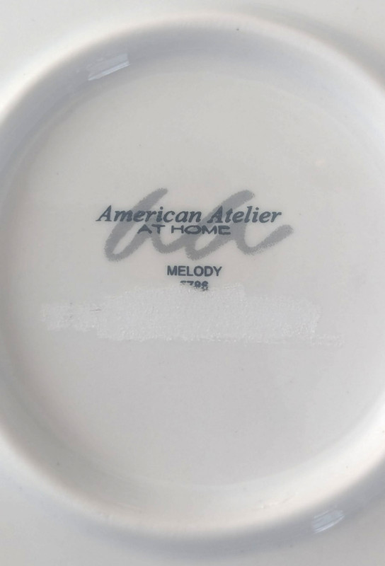 American Atelier Melody 12in Cake Plate Server Set Rose Floral Sheet Music 2007 gallery