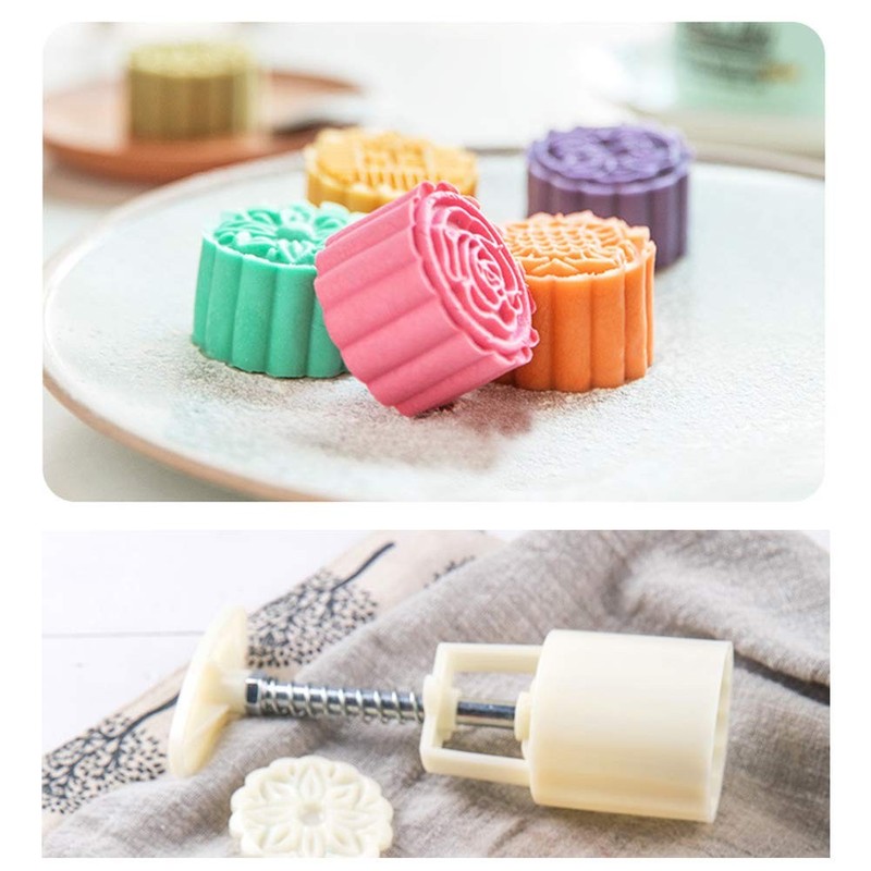 Moon Cake Mold 6 PCS, Mid Autumn Festival DIY Small, Classic Mode Patterns gallery