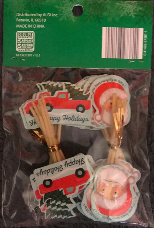 Holiday Cupcake Picks Bakers Corner 2 Sets Of 24 Santa’s Face And Red Truck gallery
