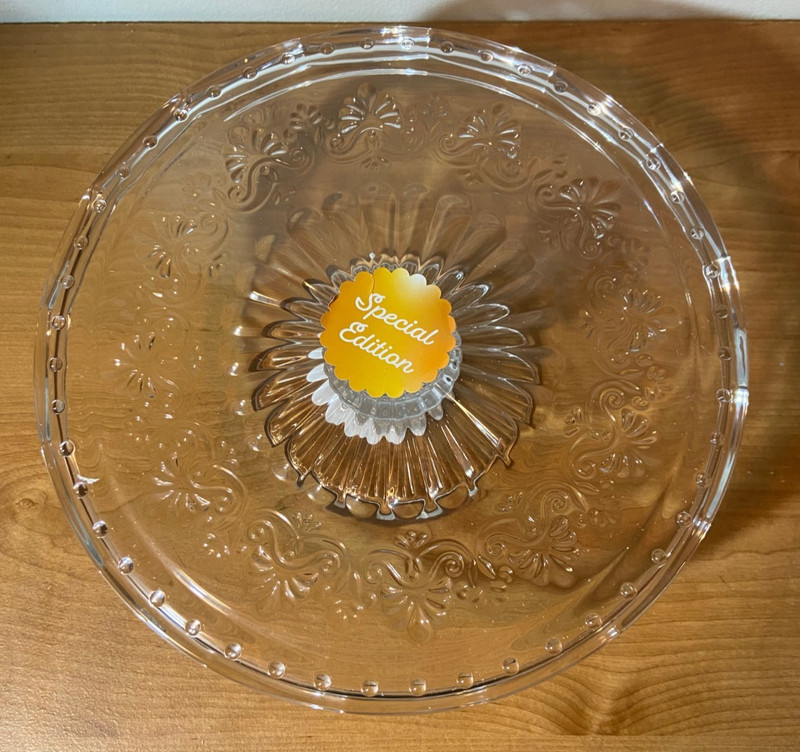 The Pioneer Woman Cassie 10 In Clear Embossed Glass Cake Stand Plate NIB gallery