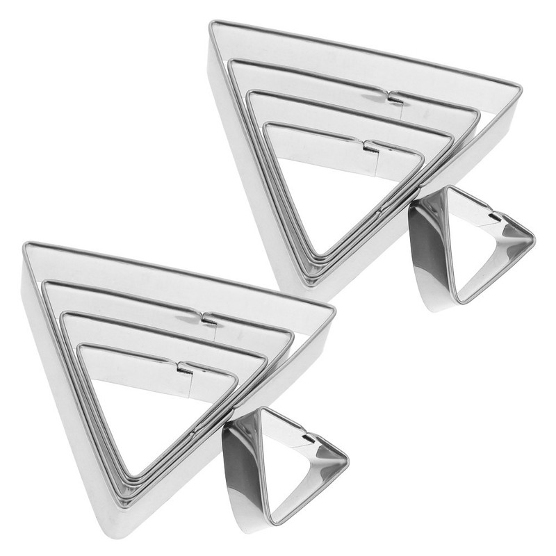 10Pcs Triangle Biscuit Mold Stainless Steel DIY Cookie Mould Kitchen Tools gallery