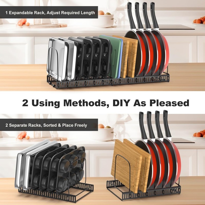 Housolution 2 Pack Baking and Cookie Sheet Organizer, 12"-23" Expandable Cutt... gallery