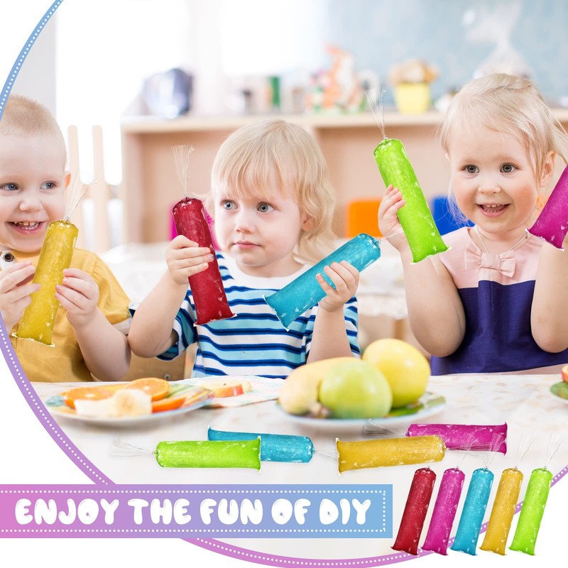 1000 Pcs Ice Lolly Bags Plastic Ice Cream Mold Bags Disposable Freeze Juice D... gallery