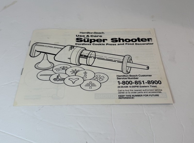 Hamilton Beach Super Shooter 80000 Replacement Part – User Manual