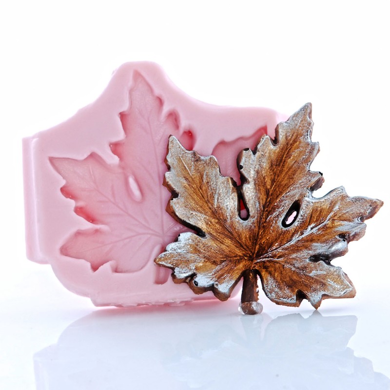 Maple Leaf Silicone Mold Food Safe Fondant Gum Paste Chocolate Mint Mould (745)