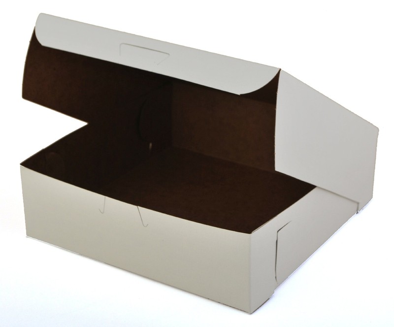 0933 Premium Clay Coated Kraft Paperboard White Non-Window Lock Corner Bakery... gallery