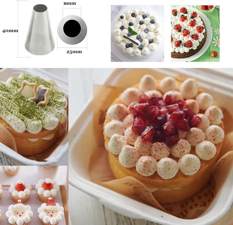 Large Piping Tips for Rose Flower Macaron Meringue Cookie Deviled Eggs Cake Cupc gallery