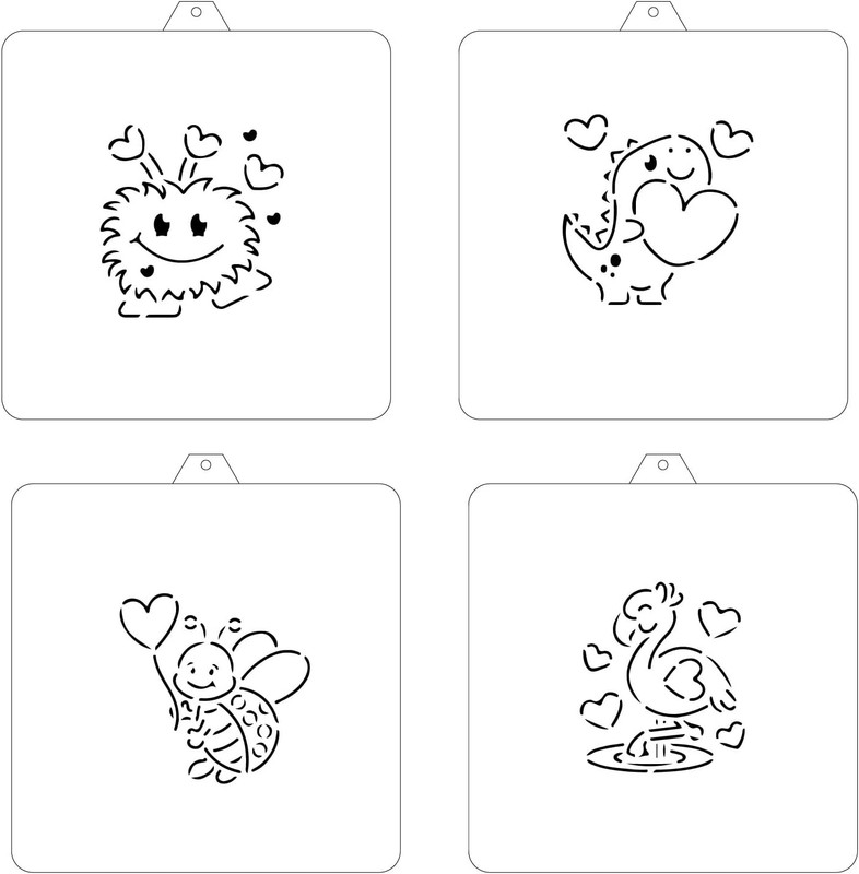 Reusable Valentine PYO Cookie Stencil Paint Your Own Custom Design Unique Cookie gallery
