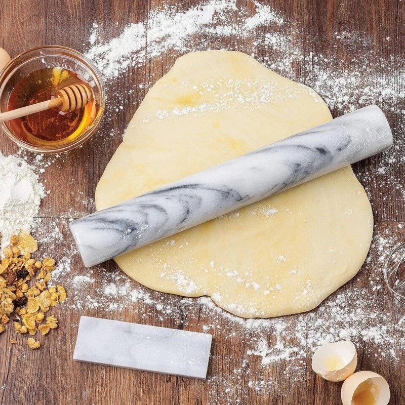 Fox Run French Marble 11" Rolling Pin with Base, Handle Free gallery