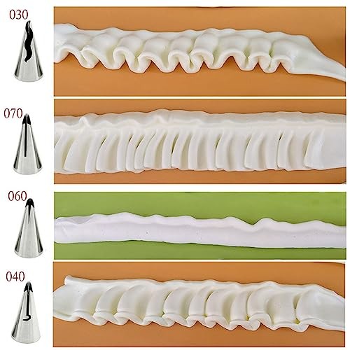 Ruffle Piping Tips Set - 7 Pcs Pleated Skirt Piping Tips for Wedding Dress gallery