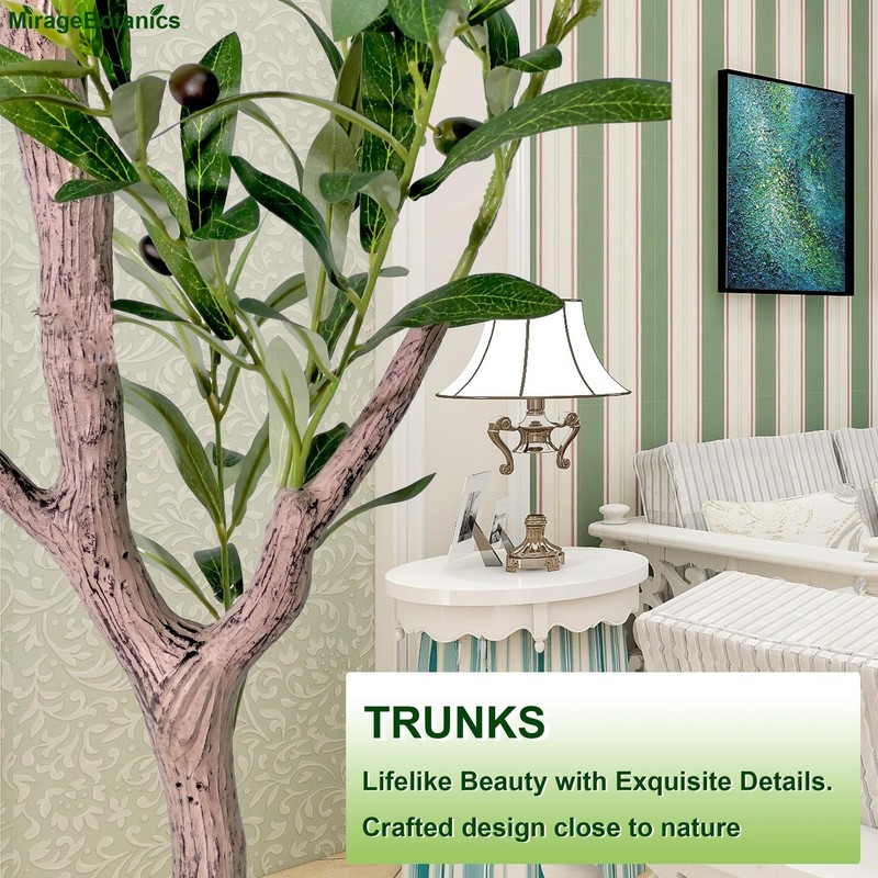 Miragebotanics Artificial Olive Trees Indoorfaux Olive Tree White Planter gallery