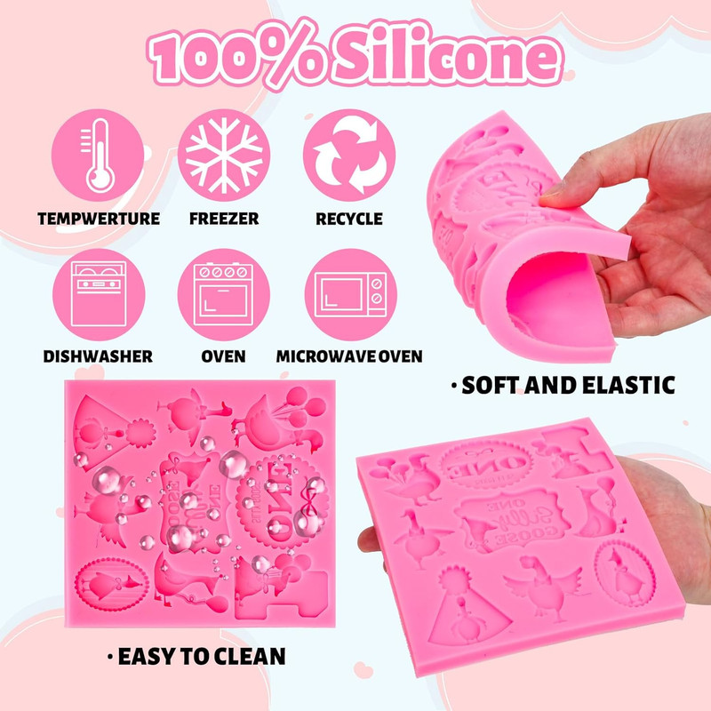 One Silly Goose Birthday Fondant Molds Funny Silly Goose Silicone Molds gallery