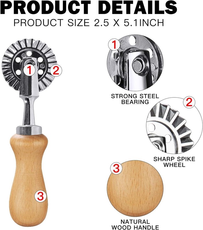 Versatile 1.3-Inch Ravioli Cutter with Sturdy Wooden Handle for Precision gallery