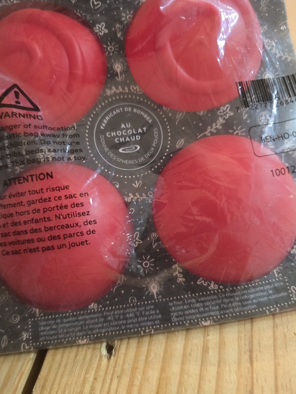 BENNKAI Silicone Chocolate Mold Red Spheres Makes Two 2in Bombs Microwave Safe gallery