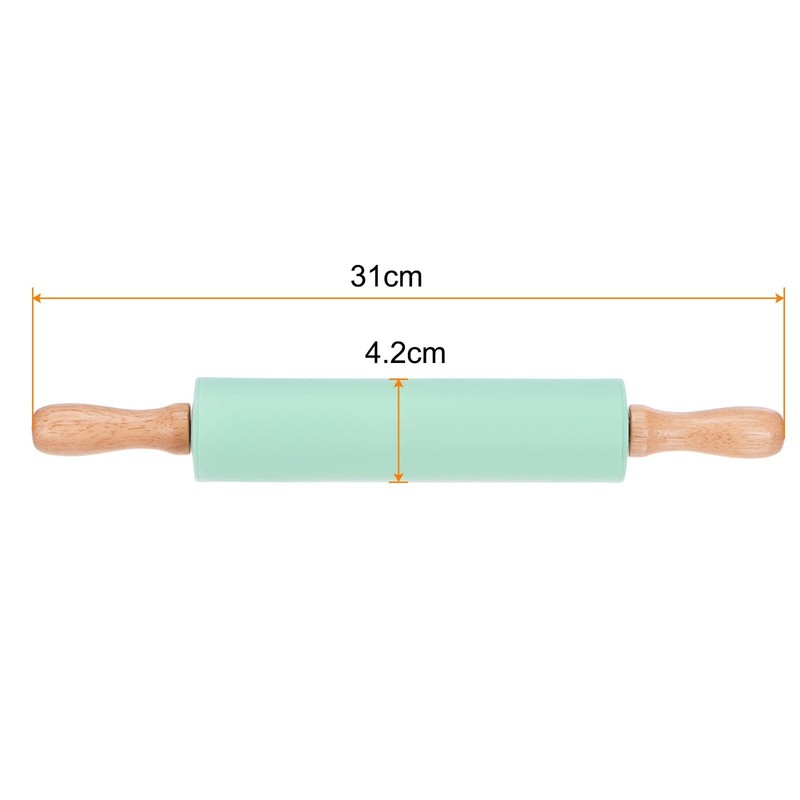 HARFINGTON Silicone Rolling Pins for Baking 12.2 31cm x 4.2cm, Aquamarine gallery