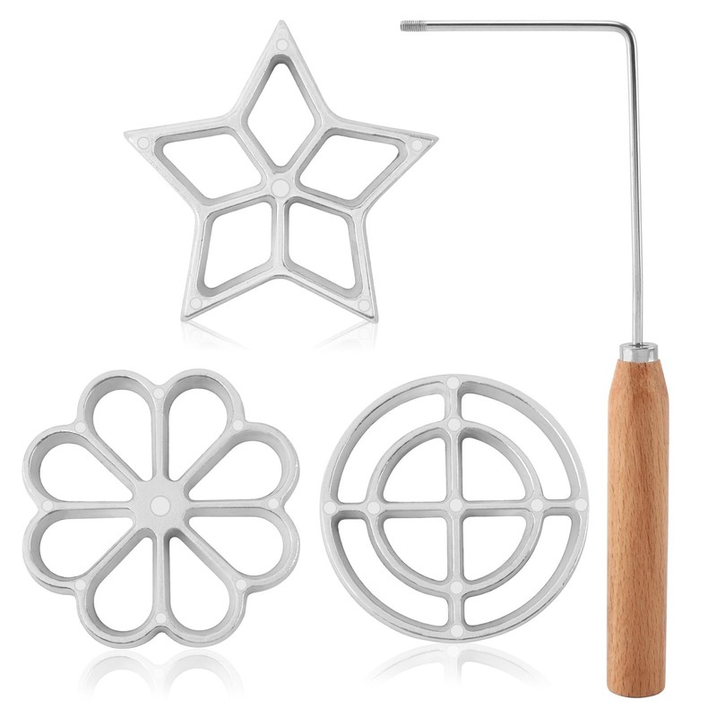 3Pcs Rosette Iron Set,Bunuelos Mold with Handle,Aluminum Alloy Bunuelos Cooki... gallery