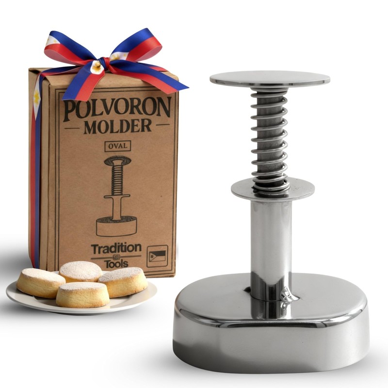 Polvoron Molder Filipino (2.75″ H x 1.75″ W) – Oval Polvoron Mold for Traditi…