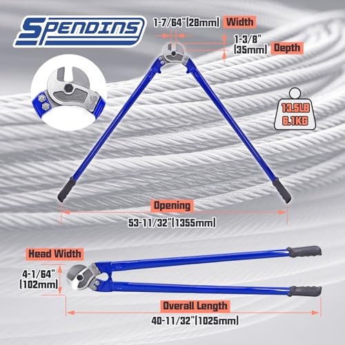 SPENDINS 42" Heavy Duty Wire Rope Cutter & Cable Cutter Steel Ergonomic Handle gallery