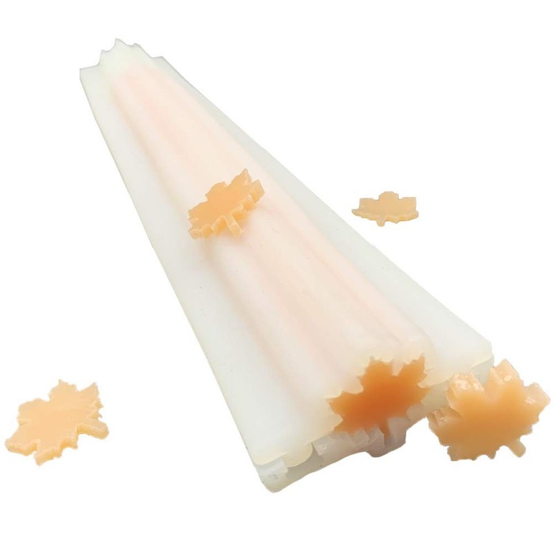 Silicone Maple Leaf Tube Column Mold Embed Supplies for Handma Soap Making