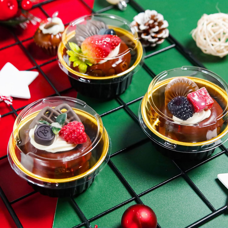 5 OZ Mini Loaf Pans with Lids Small Cake Containers Baking Cups for Pudding S... gallery