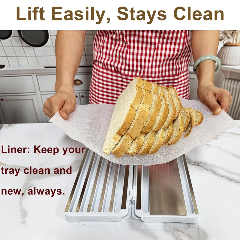 Stainless Steel Bread Slicer for Homemade Bread, Bread Slicing Guide with 20 ... gallery