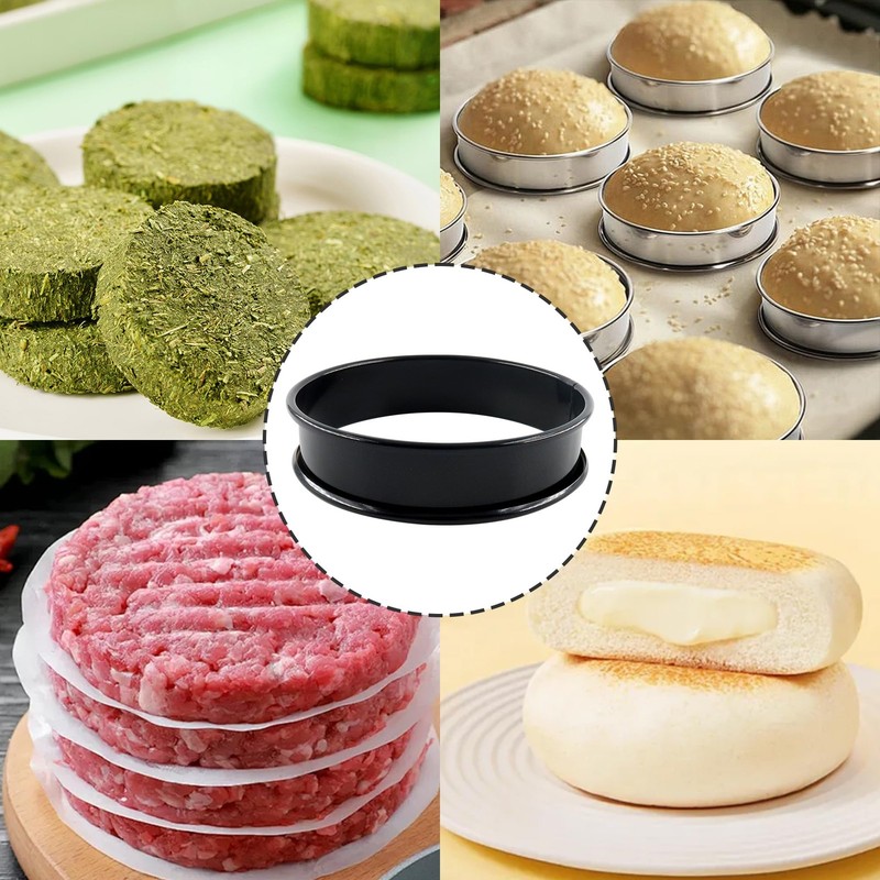 LVYKING 8Pcs Crumpet Rings English Muffin Rings, 3.15 Inch Stainless Steel No... gallery