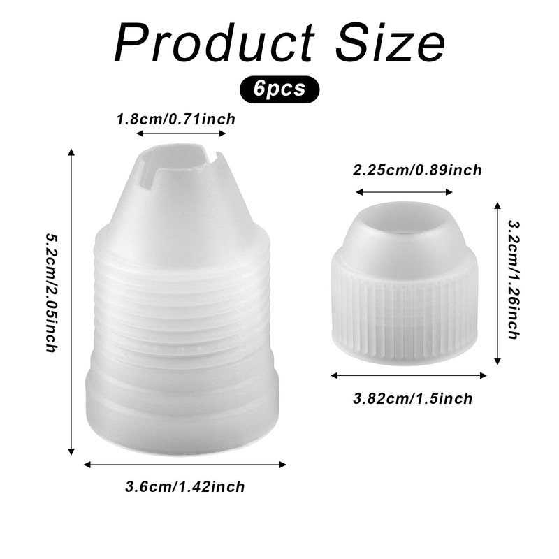 6 Pieces Plastic Couplers of Large Size, Standard Couplers Base Diameter 1.42... gallery