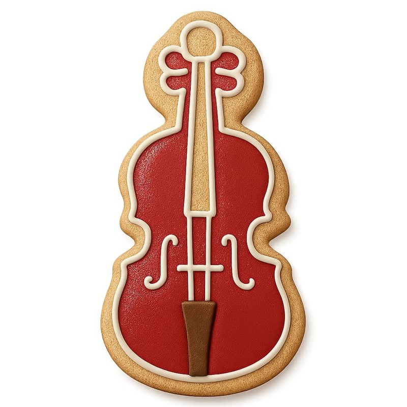 Baroque Violin Cookie Cutter & Stamp, Fondant & Clay - 4x1.7 gallery