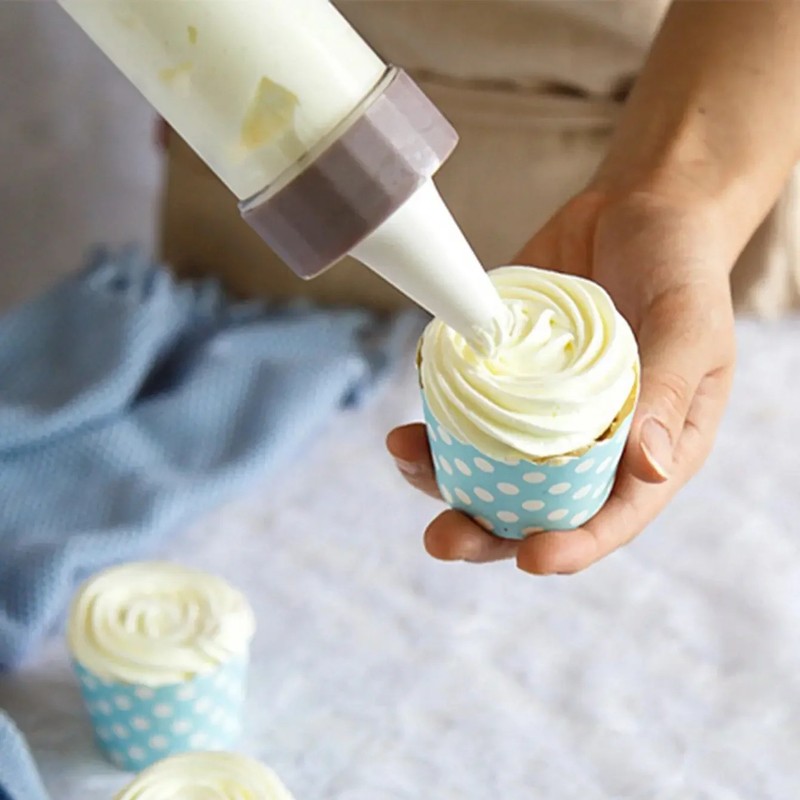 Cake Cream Decorating Gun Set Stainless Steel Cookie Syringe Baking Tool