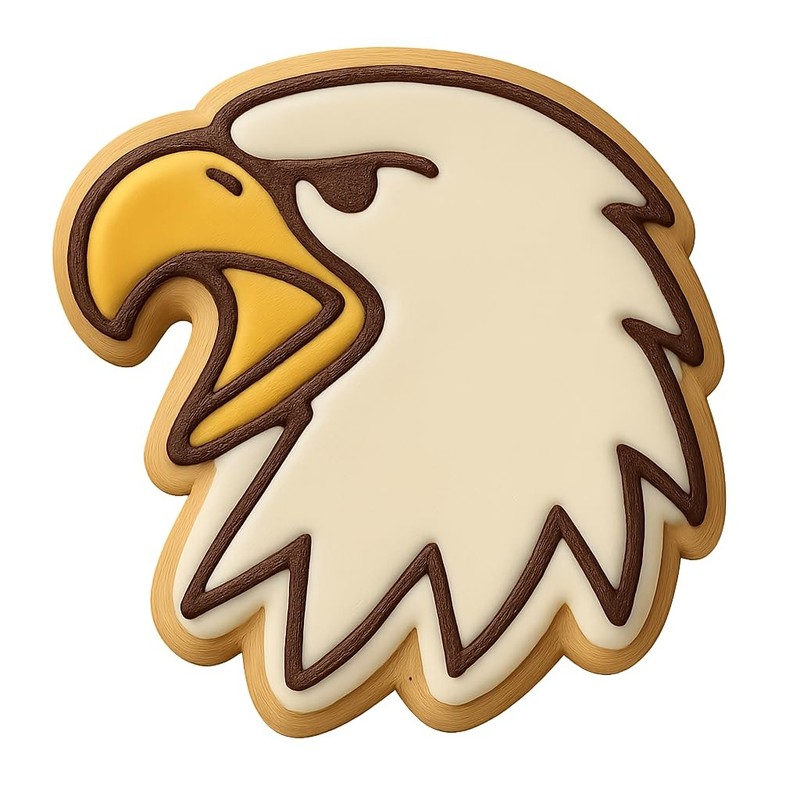 Shrieking Bald Eagle Cookie Cutter & Stamp, Fondant & Clay – 4×3.3