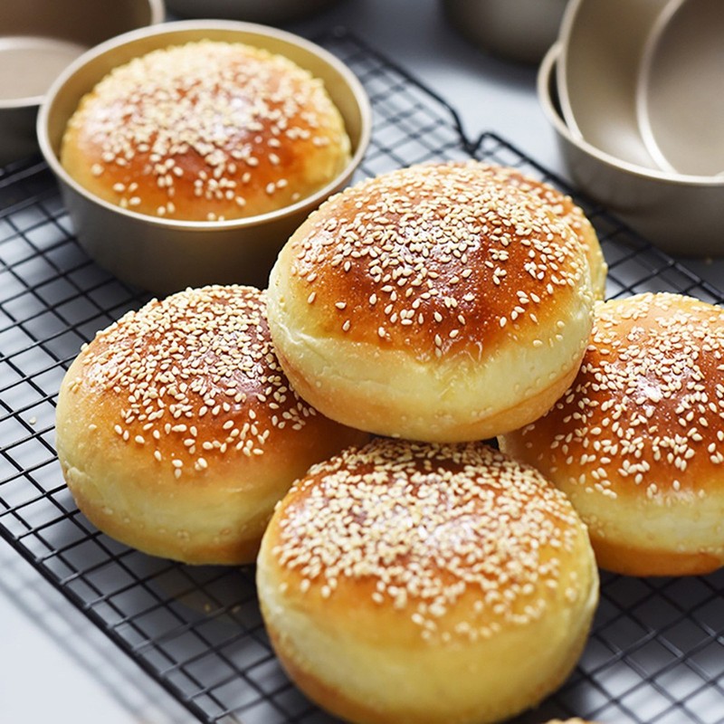 2PCS Burger Mold Non-stick Round Cheese Cupcake Household Baking Tool gallery