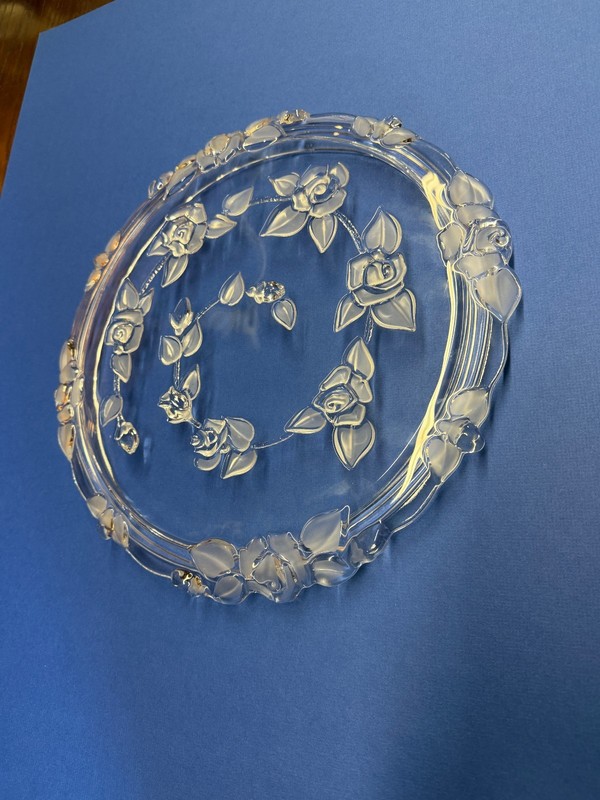 Vintage Bella Rosa Mikasa Elegant Glass Cake Plate Serving Platter gallery
