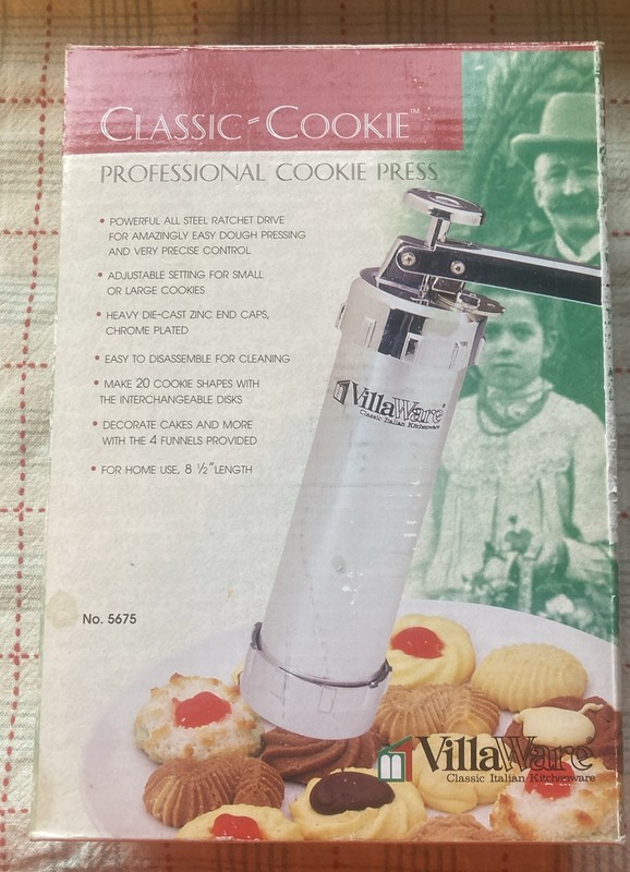 VillaWare Professional Classic Cookie Press 5675 - EUC! Extra clean —complete! gallery