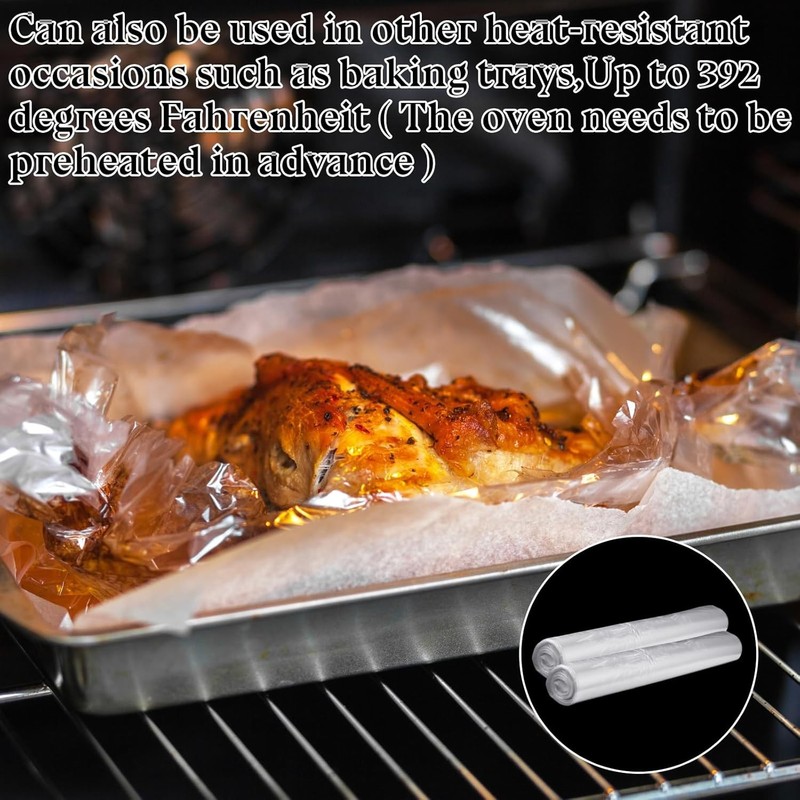 Versatile 50 Pcs Cooking Liners, Heat Resistant for Roasters, Microwaves & More gallery