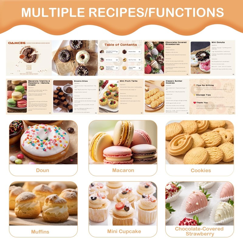 60 Pack Cookie Boxes With Window 8x6x2.5 Inch Bakery Treat Christmas Brown gallery