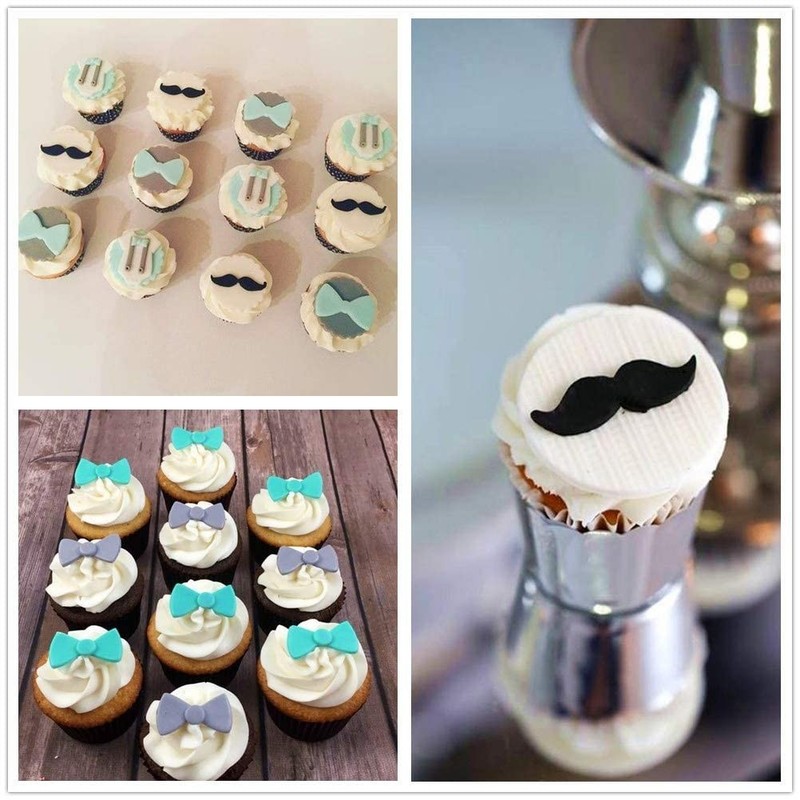 Bow Tie Mustache Fondant Mold Man Cake Decoration For Baby Shower Party gallery