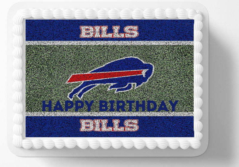 Buffalo 1/4 sheet Edible Cake Topper Party Edible Cake Football Image