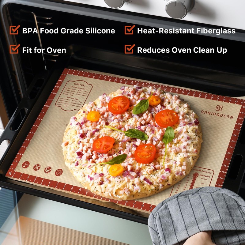 26x16 Inch Extra Thick Silicone Baking Mat with 26"L x 16"W, Red gallery