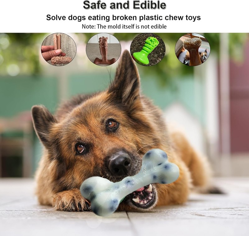 Big Bone Shape Dog Treat Molds 2 Pack, DIY Flavors for All Size Dogs. Food Safe gallery