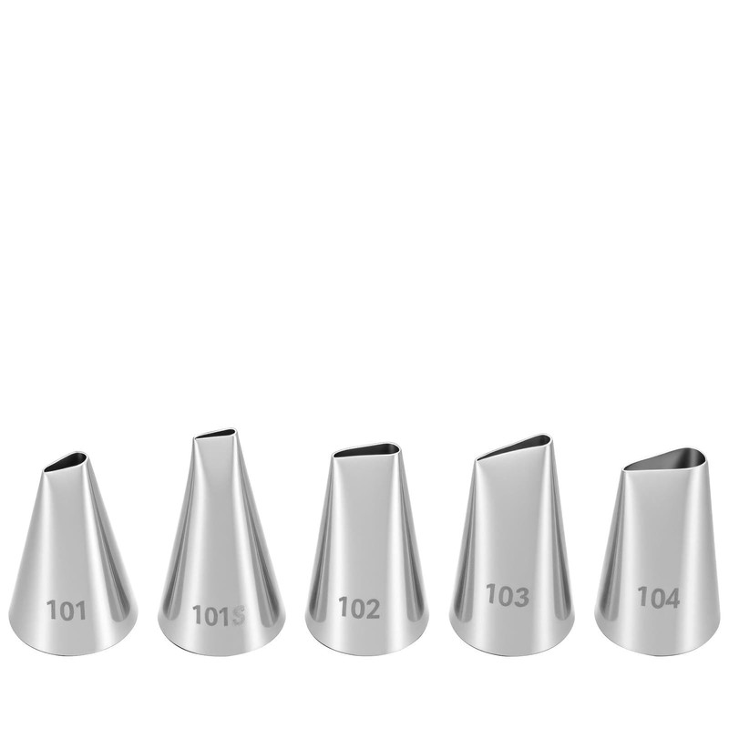 Piping Tips Set, 5PCS Piping Nozzles Cake Decorating Supplies Flower Petal Ic…