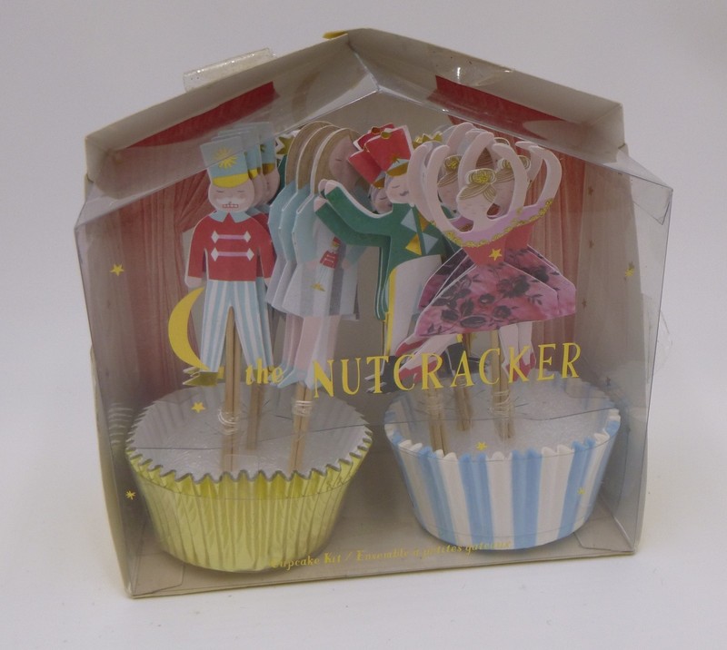 Meri Meri the Nutcracker 24 Cupcake cases and toppers NIB