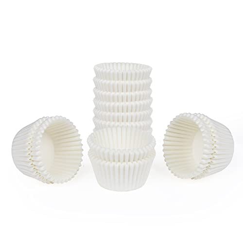 500 Count Mini Cupcake Liners White Muffin Liners Greaseproof No Smell Small Cup gallery