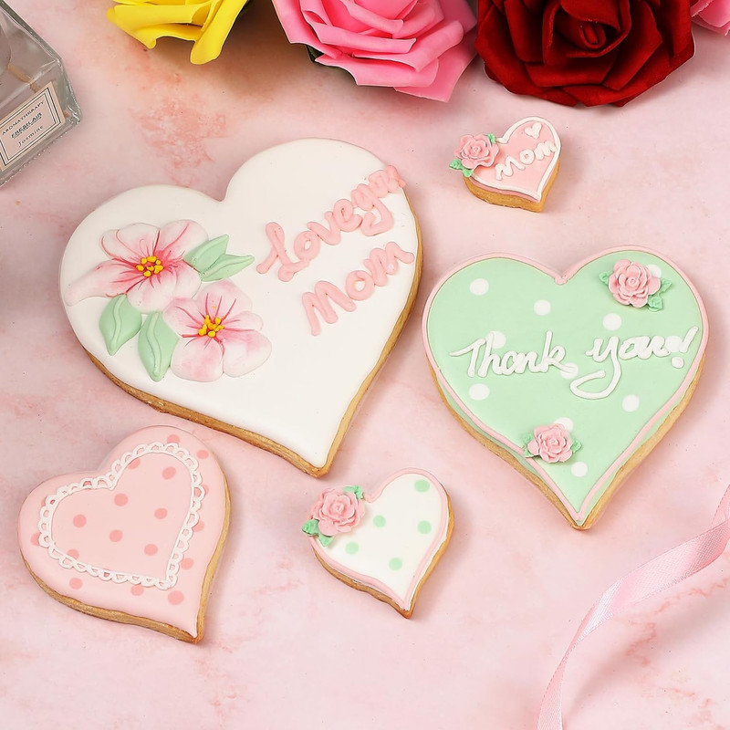 Stainless Steel Heart Cookie Cutters Set - 5-Piece Baking Tools for All Occasion gallery