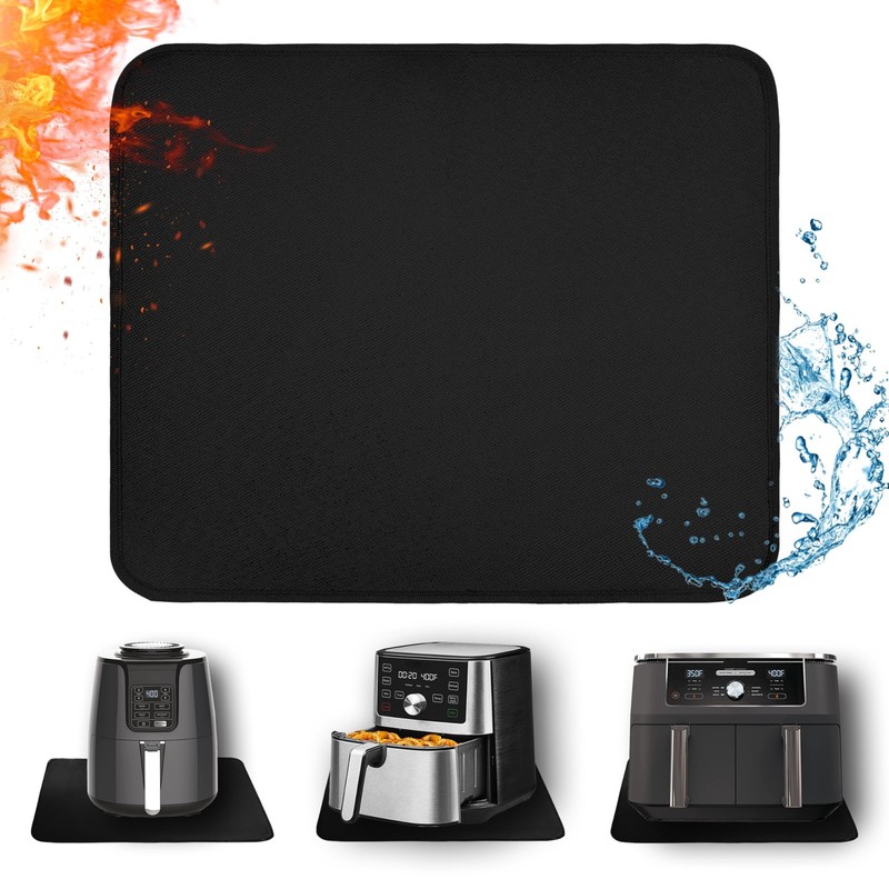 Heat Resistant Mat for Air Fryer, 15 x 18in 18″L x 15″W, Black