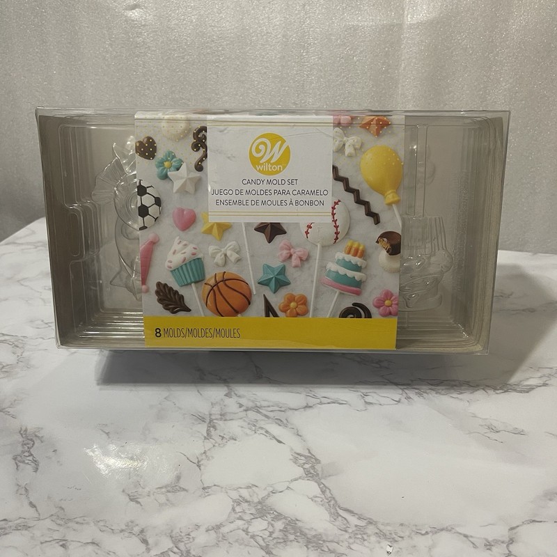 Wilton Candy Molds Party Variety Pack of 8 assorted designs #2115-0030 plastic