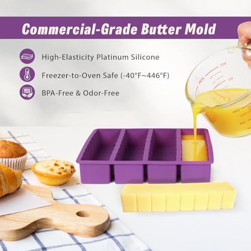 Silicone Butter Molds with Lid & Spatulas - Large Cavity, Non-Stick Homemade But gallery